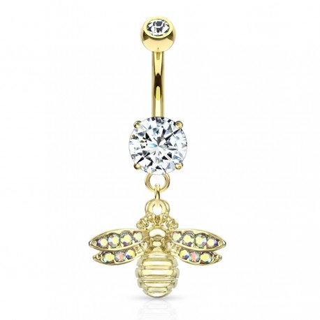 Kolczyk do pępka z pszczółką