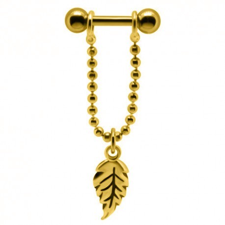Kolczyk do ucha - Wiszący listek