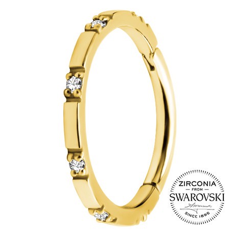 Srebrny clicker z kryształkami SWAROVSKI®