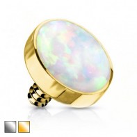 Nakrętka do kolczyka z opalem w oprawie