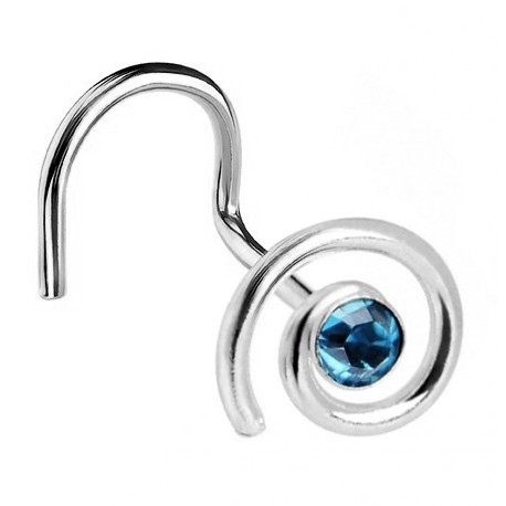 Kolczyk do nosa zakręcony - Spiralka