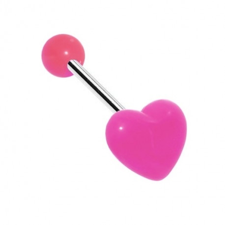 Kolczyk do języka - Kolorowe serce