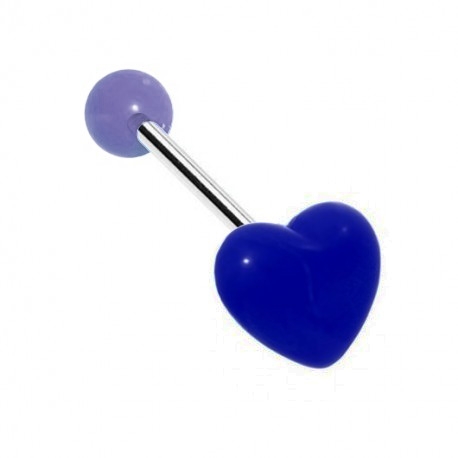 Kolczyk do języka - Kolorowe serce