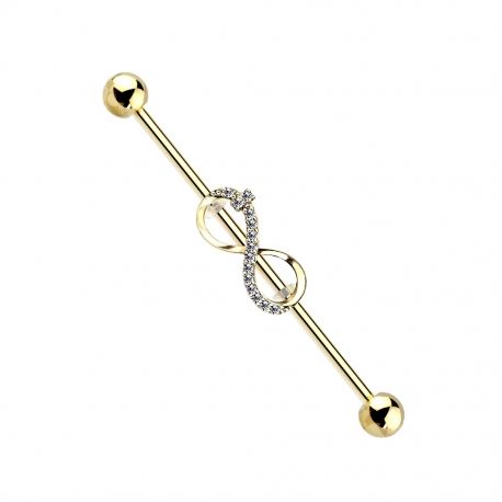 Kolczyk do industriala ze znakiem nieskończoności