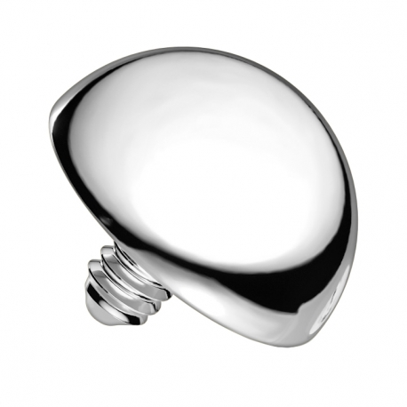 Srebrna tytanowa nakrętka półkula do kolczyka