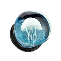 Szklany plug z trójwymiarową meduzą
