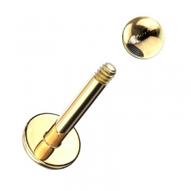 Złoty labret z kryształkiem