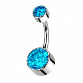 Kolczyk do pępka z kryształkami PB406