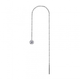 Kolczyk do ucha - wiszący okrągły kryształek KT544