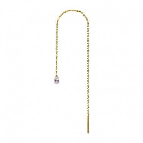 Kolczyk do ucha - wiszący kryształek łezka