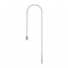 Kolczyk do ucha - wiszący owalny kryształek KT545