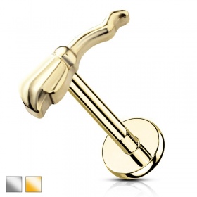 Labret z miotłą - gwint wewnętrzny PW462