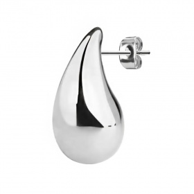 Sztyft z ozdobą w kształcie kropelki: srebro próba 925