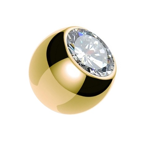 Stalowa kulka z kryształkiem