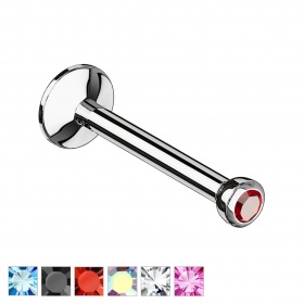 Labret z kryształkiem - Gwint wewnętrzny PW513