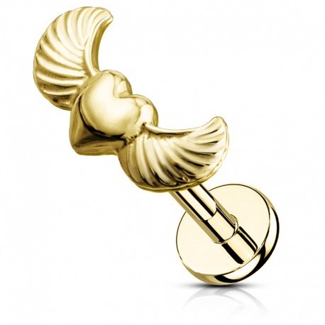 Labret serce ze skrzydełkami