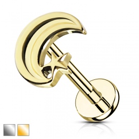 Labret księżyc z gwiazdką PW478