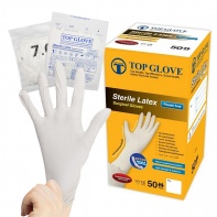 Rękawice jałowe bezpudrowe lateksowe TOP GLOVE