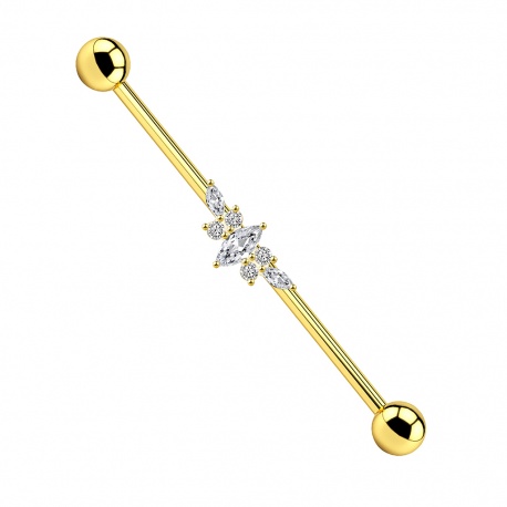 Tytanowy industrial z listkami