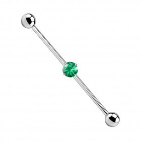 Tytanowy industrial z odkręcanym kryształkiem