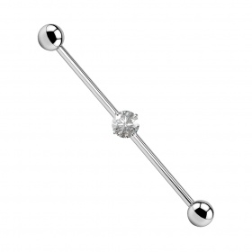 Tytanowy industrial z odkręcanym kryształkiem KI408 S