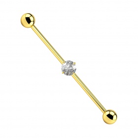 Tytanowy industrial z odkręcanym kryształkiem KI408 G