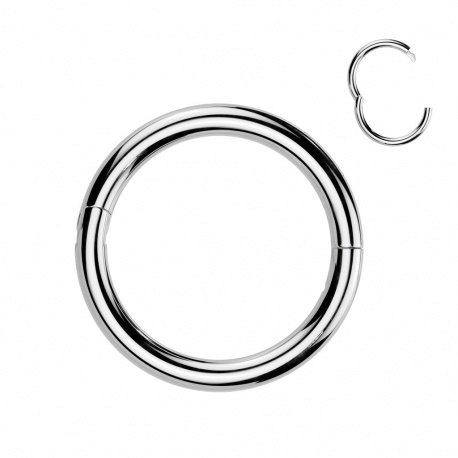 Tytanowy segment ring clicker otwierany na pół