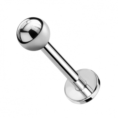 Stalowy labret z kulką