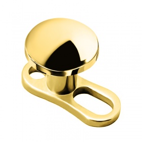 Nakrętka na dermal anchor - złoty dysk