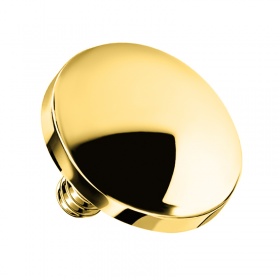 Nakrętka na dermal anchor - złoty dysk PI423