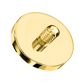 Nakrętka na dermal anchor - złoty dysk