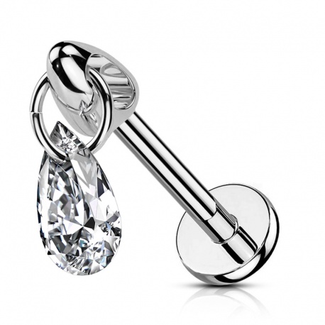 Labret wiszący kryształek