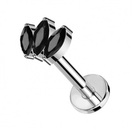 Labret trzy kryształowe łezki