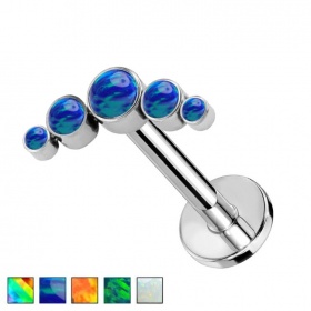Labret cluster z pięcioma opalami PW4014