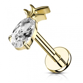 Złoty labret z ananasem