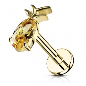 Złoty labret z ananasem