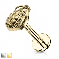 Labret z granatem