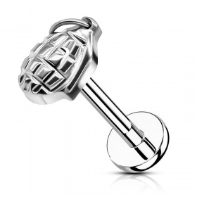 Labret z granatem
