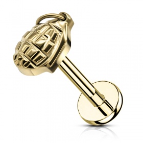 Labret z granatem