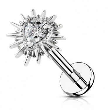 Labret z promienistym sercem