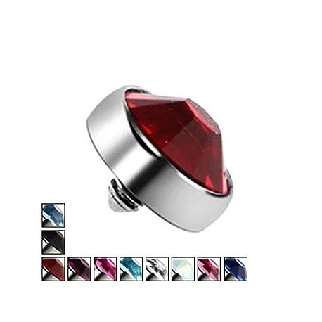 Nakrętka do kolczyka z fasetowanym kryształkiem PI413