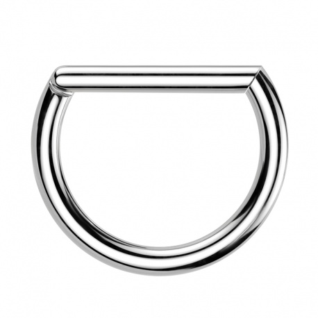 Kolczyk do nosa clicker d-ring: wersja srebrna