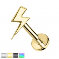 Labret z płaską błyskawicą