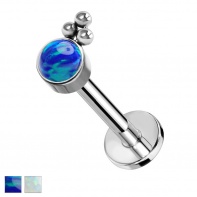 Labret opal z małymi kuleczkami