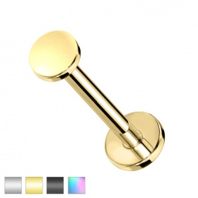 Labret z płaskim dyskiem: z tytanu G23, gwint wewnętrzny PW4058