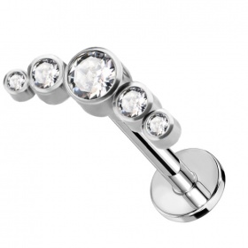 Labret kryształowy duży cluster PW4060