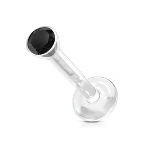 Labret z kryształkiem – Bioplast®, push in