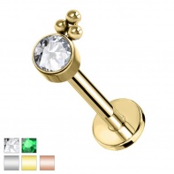 Labret kryształek z małymi kulkami