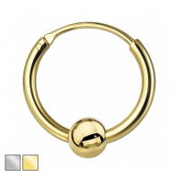Kolczyk do ucha - Kółko z kulką