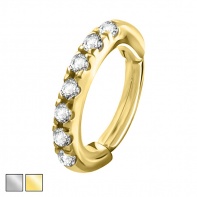 Clicker owalny z rantem kryształków